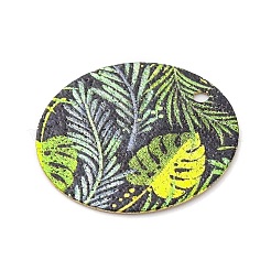 Геометрические сплав листовой печатный кулон серьги аксессуары PALLOY-E139-01G-10