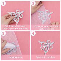 10 шт. 5-х видов полиэстеровых компьютеризированных вышивок с термонаклейкой/пришивкой&nbsp;PATC-FH0001-02A