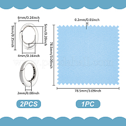 2 шт. 925 кольца-пружинки из стерлингового серебра&nbsp;STER-UN0001-94