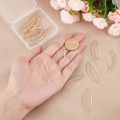 20 шт. латунные спиральные овальные серьги-подвески&nbsp;EJEW-BC0001-11