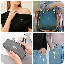 12шт броши крест 2 цвета из цинкового сплава&nbsp;JEWB-TA0001-22