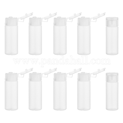 Пластиковые пустые бутылки многоразового использования с откидной крышкой на 12 мл&nbsp;LS-MRMJ-WH0037-13A-1