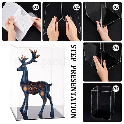 Прозрачные пластиковые витрины для минифигурок&nbsp;ODIS-WH0029-72D-1