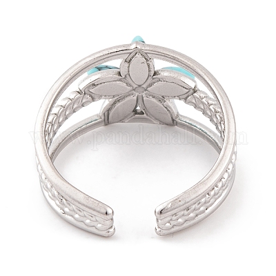 Открытые манжетные кольца из нержавеющей стали 304 RJEW-G314-02P-1