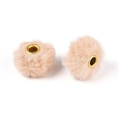 Европейские бусины с имитацией кроличьей шерсти&nbsp;FIND-WH0126-574S-1