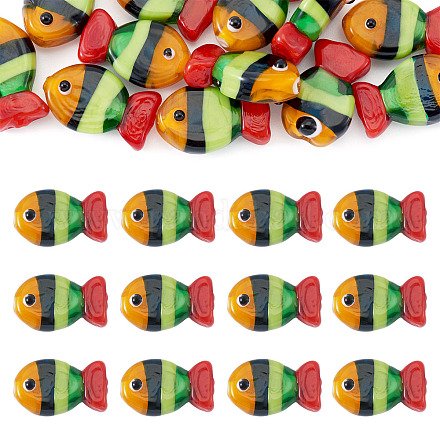 12шт ручной работы бусины лэмпворк&nbsp;LAMP-TA0001-74B-1