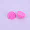 Resin Cabochon, Imitation Ice Cream, Half round/Dome, Hot Pink, 17.5x11~11.5mm