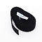 Nylon Fixed Strap, with Iron Clasps, Flat, Black, 2000x25mm