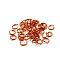 Aluminum Jump Rings, Open Jump Rings, Round Ring, Orange Red, 18 Gauge, 8x1mm, Inner Diameter: 6.5mm, about 300pcs/bag