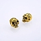 Zinc Alloy Beads, Skull, Antique Golden, 12x9x8mm, Hole: 1.5mm
