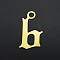 201 Stainless Steel Charms, Laser Cut, Letter, Golden, Letter.B, 7x5.5x1mm, Hole: 1.2mm