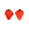 Resin Decoden Cabochons, Strawberry, Red, 15~16x11~12x5.5~6.5mm
