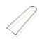 Non-Tarnish 304 Stainless Steel Ice Pick Pinch Bails, Clips for Beads, Stainless Steel Color, 27x8x1mm, Pin: 1mm