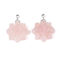 Природного розового кварца подвески&nbsp;G-T144-12C