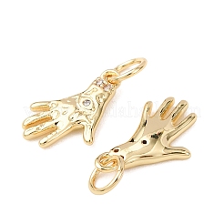 Латунные микропаве прозрачные кубические циркониевые подвески&nbsp;KK-D019-22G