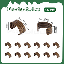 120шт латунные складные обжимные концы&nbsp;KK-PH0014-10AB