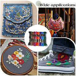 6-слойная полиэфирная нить для вышивания&nbsp;OCOR-WH20074-01B-02