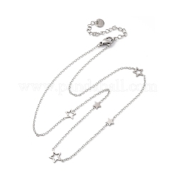 Ожерелья из цепочек со звездочками из нержавеющей стали 304&nbsp;NJEW-R026-13P