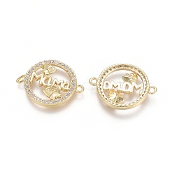 Латунные соединители с прозрачным кубическим цирконием&nbsp;ZIRC-G152-16G