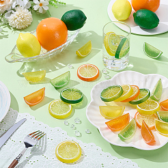 22 шт. 3 стиля пластиковая имитация лимона&nbsp;DJEW-AR0001-15A