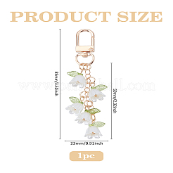 1 шт. подвеска из смолы в виде ландыша&nbsp;KEYC-LP0001-24G