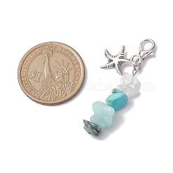 Подвеска из кристаллов кварца и чипсов южноафриканской яшмы&nbsp;HJEW-JM02100-01