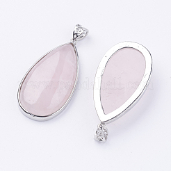 Естественно розового кварца большие кулоны&nbsp;X-G-I184-08