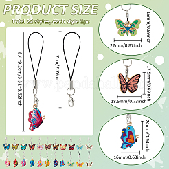 22 шт. сплав эмали мобильные ремни&nbsp;HJEW-PH02130