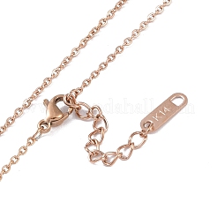 Ионное покрытие (IP) 304 нержавеющая сталь кабельные ожерелья&nbsp;NJEW-G081-11RG