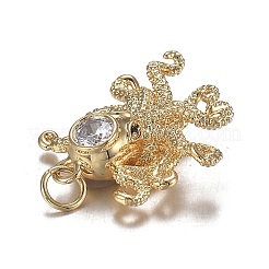 Подвески из латуни с прозрачным микрочипом и черным фианитом&nbsp;ZIRC-F120-067G