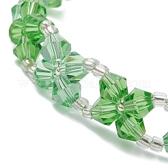 Браслеты из бусин с имитацией австрийского хрусталя 5301 биконус для женщин&nbsp;BJEW-JB12735