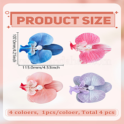 4 шт. 4-х цветные заколки для волос из ткани «крокодил»&nbsp;PHAR-LP0002-32