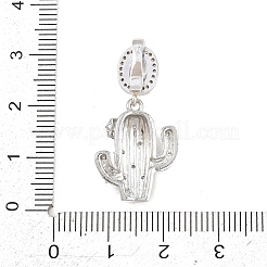 Латунные микропаве прозрачные подвески с фианитом&nbsp;KK-Z151-12P-01