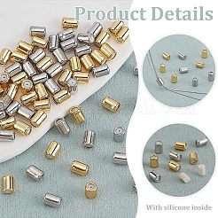 100 шт. 2-цветные латунные бусины для покрытия стойки&nbsp;KK-PH0010-40