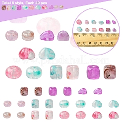 240шт. 6 набора прозрачных акриловых бусин&nbsp;OACR-FS0001-97