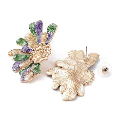 Серьги-гвоздики из цинкового сплава с блестками на карнавальную тему&nbsp;EJEW-D087-02KCG