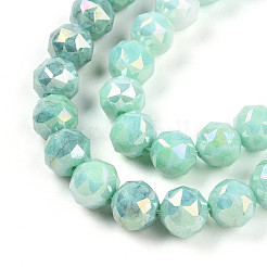 Антикоррозийные гальванические стеклянные бусины&nbsp;X-GLAA-N010-8mm-03