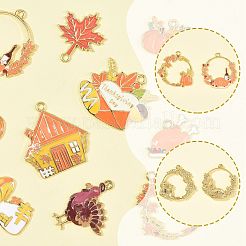 10 шт. 10 стиля подвески из сплава и эмали на тему Дня благодарения&nbsp;ENAM-FS0003-78