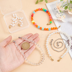 5 шт. 5 стиля круглых пластиковых и акриловых бусин для бейсбольной кепки&nbsp;AJEW-GO00046