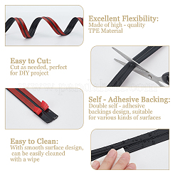 4 м самоклеящиеся противоударные полосы TPE&nbsp;AJEW-WH0609-412B