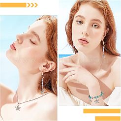 Подвески в форме морских звезд / морских звезд из сплава в тибетском стиле&nbsp;TIBEP-PH0001-14AS-RS