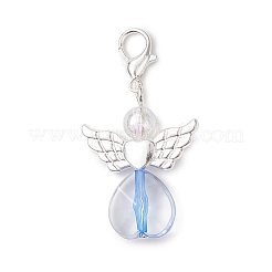 Подвесные украшения в форме сердца ангела из сплава и акрила&nbsp;HJEW-JM04595