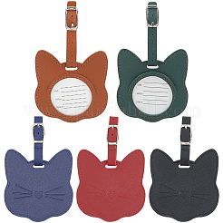 5 шт. багажных бирок из искусственной кожи 5 цветов&nbsp;AJEW-CL0002-59B