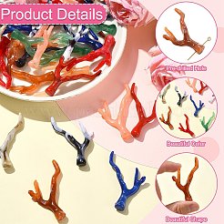 32шт 8 стиля непрозрачные акриловые подвески&nbsp;OACR-CJ0002-51