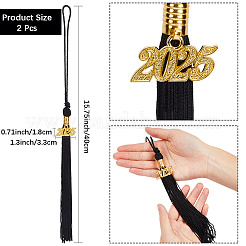 Полиэстеровая выпускная кисточка подвеска украшения&nbsp;AJEW-WH20020-078D