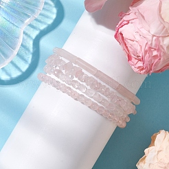 Комплекты эластичных браслетов из натурального розового кварца&nbsp;BJEW-JB10783