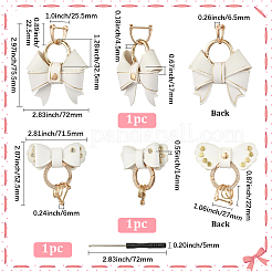 2 шт. 2 стиля подвеска-бантик из искусственной кожи&nbsp;HJEW-SP0001-23B