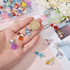 60шт 12 стиля стеклянный кулон&nbsp;PALLOY-CA00001