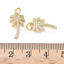 Латунные микропаве прозрачные подвески с фианитом&nbsp;KK-L253-11G
