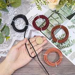 8 ярд двухцветного плетеного кожаного шнура&nbsp;WL-CL0001-12